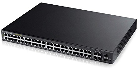 Zyxel Switch Ethernet 48 Ports Gigabit Web manageable, PoE+ [375W] et 4 Ports combo Uplink Gigabit et 2 Ports SFP[GS1920-48HP]