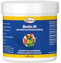 Quiko Biotin M 150g - Unterstützt die Mauser von Ziervögeln | Unterstützt die Mauser von Ziervögeln