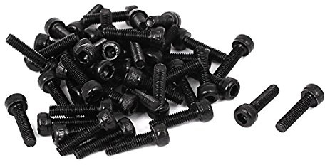 sourcing map 50 Stück Zylinderkopfschrauben M3 x 12mm Innensechskantschraube Voll Gewinde Innensechskant Maschinenschrauben Kappe Kopf Schrauben Bolzen