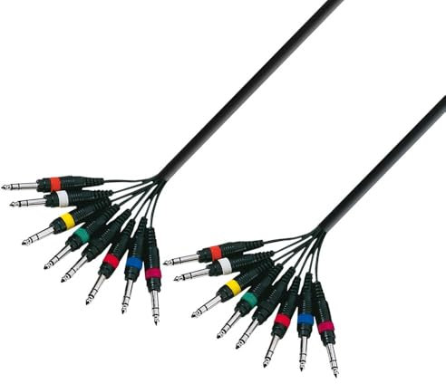 Adam Hall Cables 3 STAR L8 VV 0500 - Cavo multipolare 8 x jack stereo da 6,3 mm a 8 x jack stereo da 6,3 mm 5 m