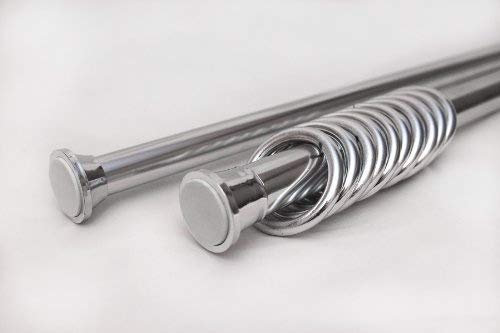 Tropik Home Spring Loaded Extendable Chrome Shower Curtain Rod/Rail, 140cm - 250cm (55 - 94)