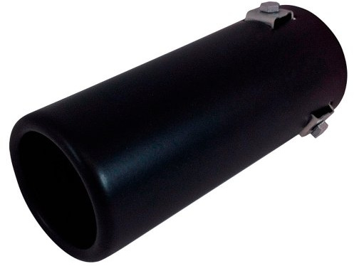 AutoStyle Endrohr Stahl/Schwarz - rund 70mm - Länge 170mm | 35-66mm Anschluß