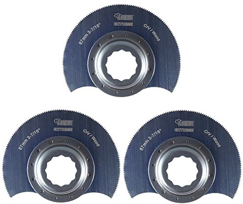 SabreCut 3pcs SC90F_3 87mm Trä Multiverktygsblad Slitstark | Kompatibel med Fein SuperCut & Festool Vecturo, träblad skär snabbt och rent