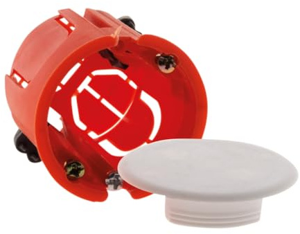 Zenitech 120159 - Unterputzdose für Gipskarton Noname - Orange - Ø40 mm x Tiefe 40 mm - Maximalbelastung 25 kg - Ideal für Deckenleuchten - Bohrdurchmesser 40 mm