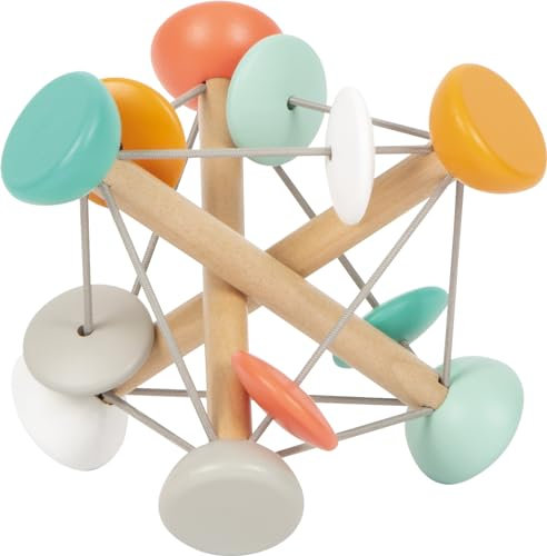 Small Foot Motorikspielzeug Kunterbunt aus Holz, Greifling für Kleinkinder, schult die Feinmotorik, ab 12 Monaten, 4775, Mehrfarbig
