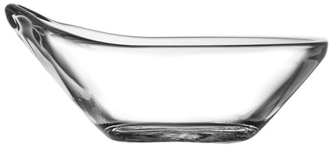 Pasabahce 1613805 – Juego de 6 Cuencos ovalados Cristal Transparente, 28,5 x 19 x 5 cm