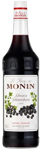 MONIN Sirup Schwarze Johannisbeere 1,0 l | geschmacksintensiver Cassis Geschmack für Cocktails, Limonaden und Desserts - mit ausgewählten Inhaltsstoffen