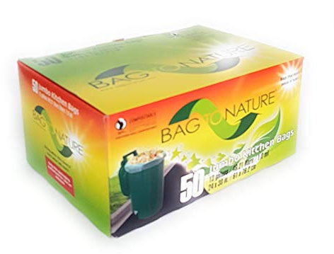 Compostable Tall Kitchen Bags- 50 Count