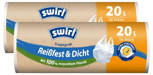 2x Swirl Tragegriff Müllbeutel 20L (20 stk./Rolle)