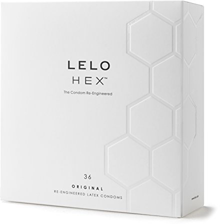 LELO HEX Kondome für Safer Sex & Verhütung, neues ultra dünnes Kondom bietet extra Lust, leicht benetzte Kondome für Männer (36-er Pack), extra dünn
