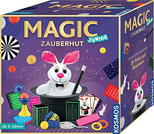 Kosmos 680282 - Magic Zauberhut, Lerne einfach 35 Zaubertricks und Illusionen, Zauberkasten mit Zauberstab und vielen weiteren Utensilien, für Kinder ab 6 Jahre