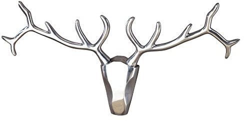 invicta INTERIOR Design Wanddekoration Alu Geweih Hirsch VEADO 90cm Deko Kopf Statue Accessoire