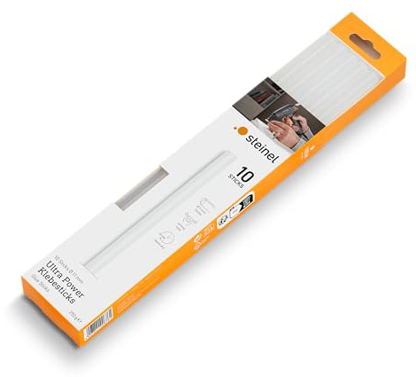 Steinel Limstift Ultra Power, 11 mm diameter, 10 stickor, 250 g, universellt smältlim för starka fogar