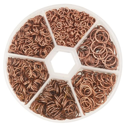 PH PandaHall 1745pcs Open Jump Rings, 4-10mm Jewellery Connectors O Rings