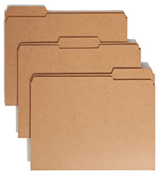 Smead File Folder, Reinforced 1/3-Cut Tab, Letter Size, Kraft, 100 Per Box (10734)