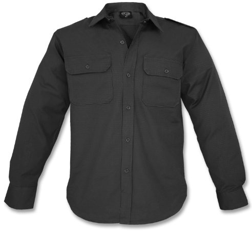 Mil-Tec Feldhemd Ripstop – Robustes Einsatzhemd aus 100% Baumwolle, Taktisches Diensthemd mit Brusttaschen & Schulterklappen, Outdoor- & Arbeitshemd