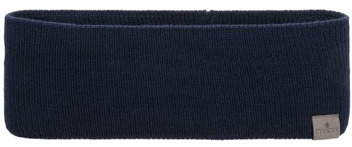 LIERYS Mono Stirnband Damen/Herren 8 cm breit - Made in Germany - dreilagiges Strickband gefüttert mit Baumwolle - Rippstrick Ohrenwärmer 54-60 cm - Ohrenschutz Herbst/Winter