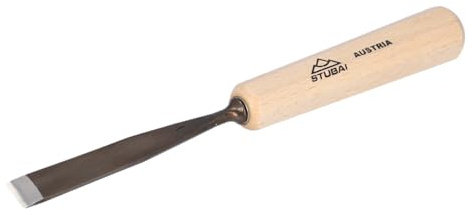 STUBAI-gerades Balleisen 12 mm | Serie 52 | Stich 1 | beidseitiger Schliff | Für glatte Flächen, zum Vorstechen, Kerb- und Reliefschnitzarbeiten.