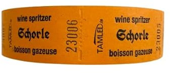 TAMLED Bonrolle SCHORLE 1000 Abrisse perforiert fortlaufend nummeriert