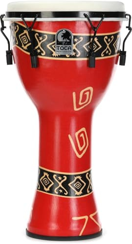 TOCA Djembe Freestyle Afinado mecánicamente 12 Bali Red SFDMX-12RP