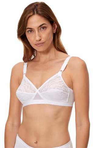 Playtex Soutien-Gorge Sans Armatures Cœur Croisé Femme x1, Blanc, 115E