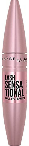 Maybelline New York Mascara Ciglia Sensazionali, Volumizzante, Effetto Ventaglio sulle Ciglia, Very Black, 9,5 ml