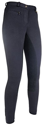 HKM Herren Reithose Stretchy 3/4 Besatz, grau, 44, 557281