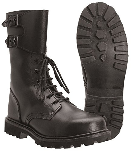 Stivali Rangers da esercito, stile francese, in pelle Mil-Tec, (nero), 45