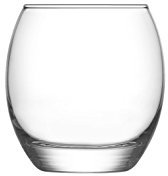 LAV 6X Clear 405ml Empire Tumbler Glasses - Stemless Kitchen Water Whiskey Wine Gin Juice Cocktail Drinking Glass Set