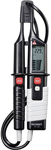 VOLTCRAFT VC 63 Zweipoliger Spannungsprüfer CAT III 1000 V, CAT IV 600 V Akustik, LCD, LED