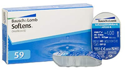 Soflens 59 Lenti a Contatto Correttive Mensili, 6 Lenti, BC 8.6 mm, DIA 14.2 mm, -5.5 Diopt