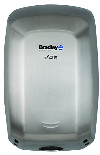 Bradley Aerix Surface-Mounted Touchless Adjustable Speed Hand Dryer, Fast & Energy-Efficient Drying, Durable Stainless Steel Construction, Ideal for Commercial Restrooms (2901-2874)