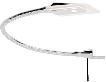 kalb Material für Möbel LED Bettleuchte Leseleuchte Flexleuchte Nachttischlampe Leselampe Nachtlicht, Modell:1er SET chrom