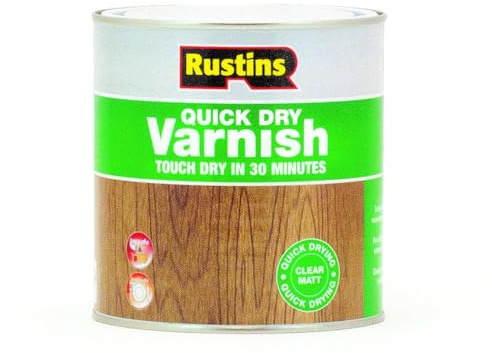 Rustins - Barniz transparente de secado rápido para interiores mate - 1L