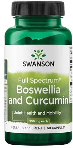 Swanson Full Spectrum Boswellia and Curcumin 60 Capsules(Packing May Vary)