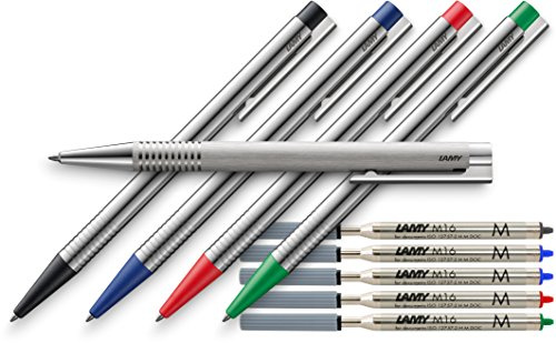 Lamy Logo 2015 Kugelschreiber mit matter Oberfläche + extra Ersatzmine (Stiftfarbe) Alle 4 Farben + Brush