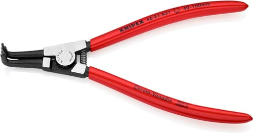 KNIPEX - 46 21 A31 Tools - Precision Circlip Pliers, External, 90 Degree Angled, 1 37/64-3 15/16 Shaft Dia. (4921A31), 8.50