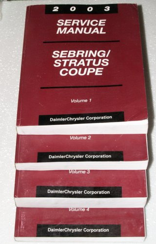 2003 Chrysler Sebring Coupe, Dodge Stratus Coupe Service Manuals (4 Volume Complete Set)