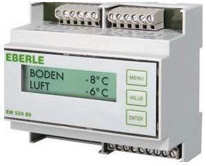 Eberle Controls 052489144134 Eismelder für Dachrinnenbezeizung EM 524 89 DR (Steuergerät EM 524 89 inkl. Eis-/Schneesensor ESD 524 003 + Temperaturfühler TFD 524 004)