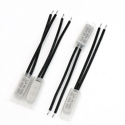 Sourcingmap 4 x Bimetal Temperature Switch Thermostat 40 Degree Celsius NC KSD9700