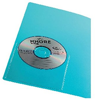 Unipapel 479ACD10 Tasca Adesiva per CD, Capienza 100 CD, PVC, Trasparente