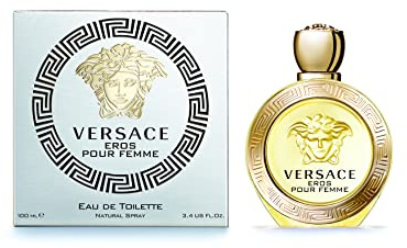 VERSACE Eros Eau de Toilette Spray for Women, 3.4 Ounce