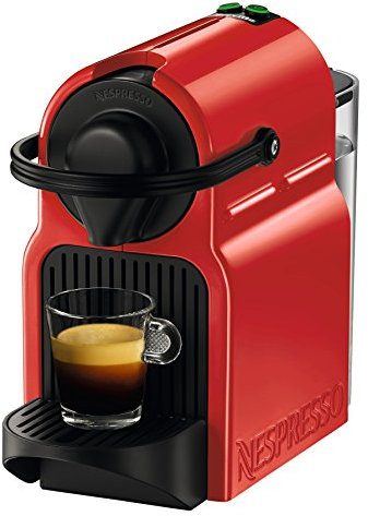 Nespresso Inissia-Máquina de café Espresso de Breville, Color Rojo, Plástico, Rosso