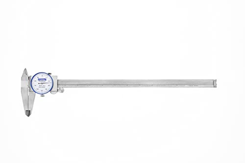 Fowler 52-008-712-0 Premium Dial Caliper with 0-12 Measuring Range, Dial Caliper with Knurled Lock, ±0.002 Accuracy, Case Included, Solid Stainless Steel