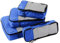Amazon Essentials 4-Piece Packing Cubes Travel Accessories Set, Luggage Organiser with Double Zip, Mesh Top, 100% Polyester, Small/Medium/Large/Slim, Blue (Previously Amazon Basics)