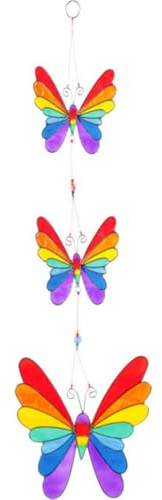Jones Home and Gift String of Rainbow Butterflies Suncatcher
