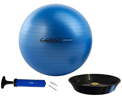 ATC Handels GmbH Pezzi Gymnastikball MAXAFE - Set - inkl. Ballschale + Pumpe 42cm blau