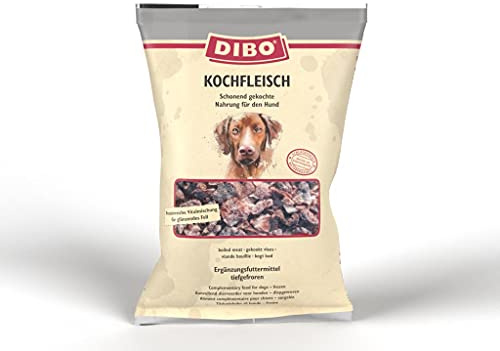 DIBO Kochfleisch, 3 x 2.000g-Beutel, Tiefkühlfutter, gesunde, natürliche Ernährung für Hunde, Hundefutter, Barf, B.A.R.F.