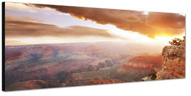 Augenblicke Wandbilder Keilrahmenbild Wandbild 150x50cm Grand Canyon Sonnenaufgang Landschaft