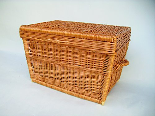 rattan-petrak Stabile Truhe aus Weide geflochten (B90 x T52 x H52 cm)
